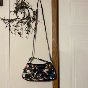 Vera Bradley splash floral Fannie bag new 10x6